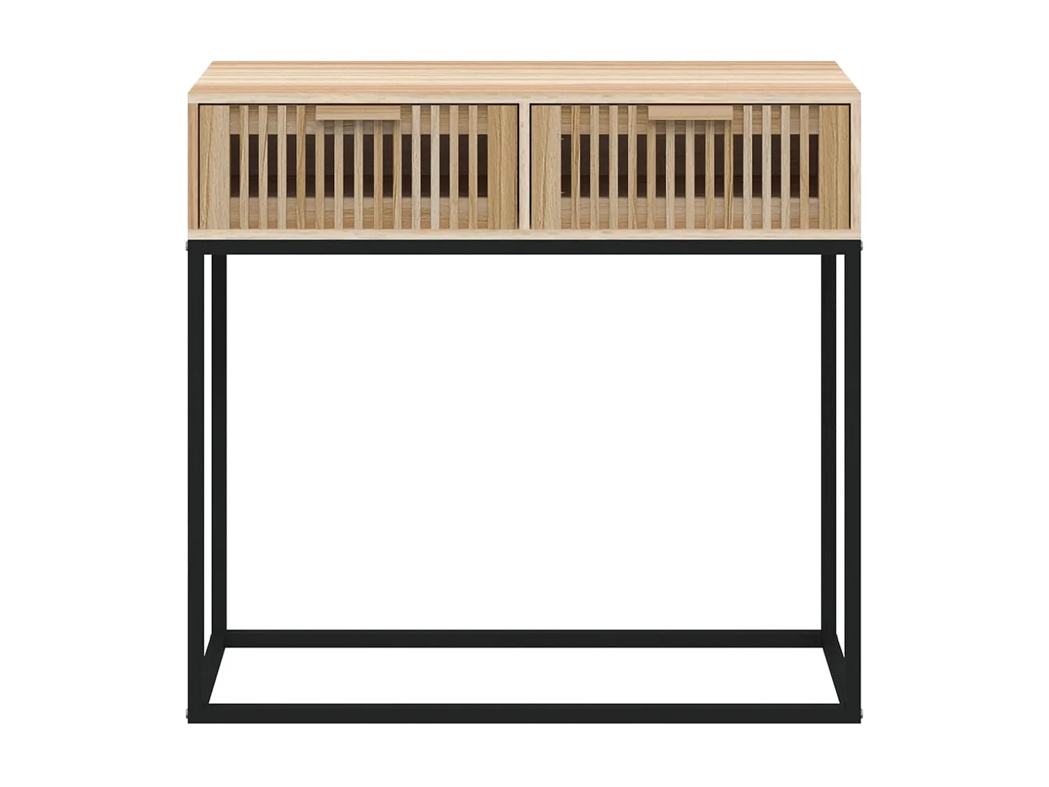 Table console 80x30x75 cm bois d'ingénierie et fer FR72937