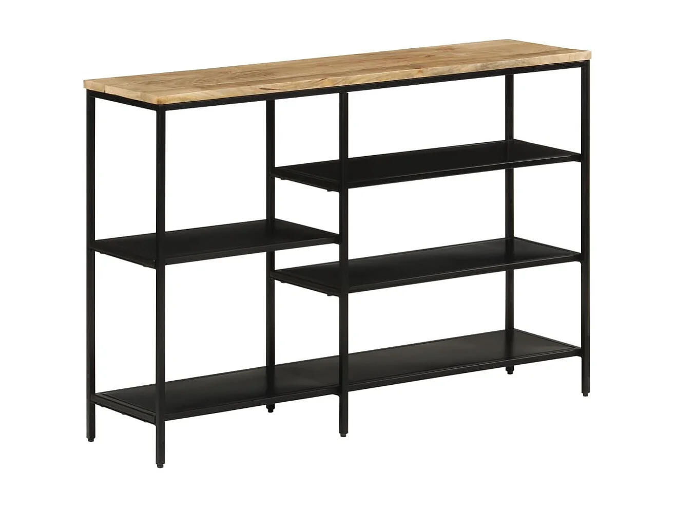 Table console 110x30x75 cm bois de manguier massif brut et fer FR39129