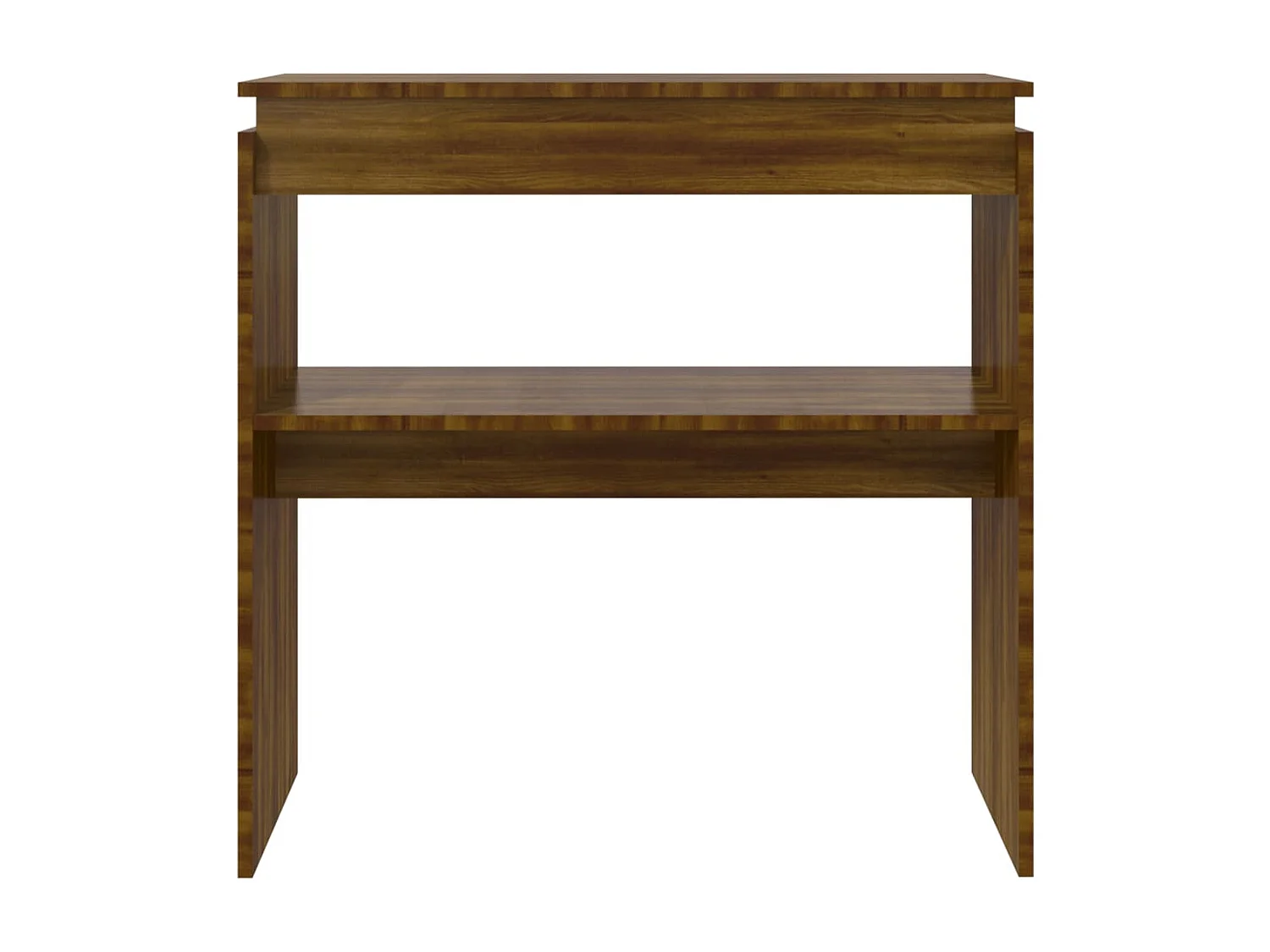Mesa consola madera contrachapada roble marrón 80x30x80 cm ES155159