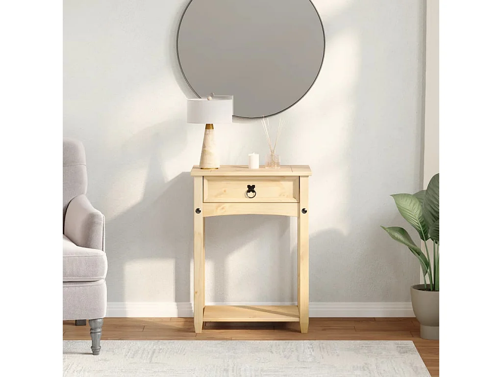 Table console Corona 55x35x73 cm bois de pin massif FR57660