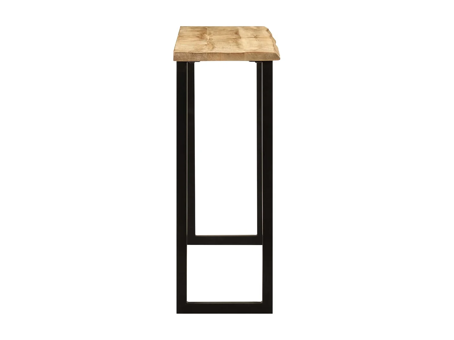 Mesa consola con borde natural madera mango maciza 105x33x76 cm ES752132