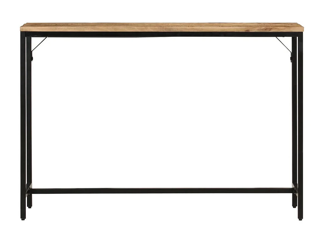 Wandtafel 110x30x75 cm massief ruw mangohout en ijzer BE290483