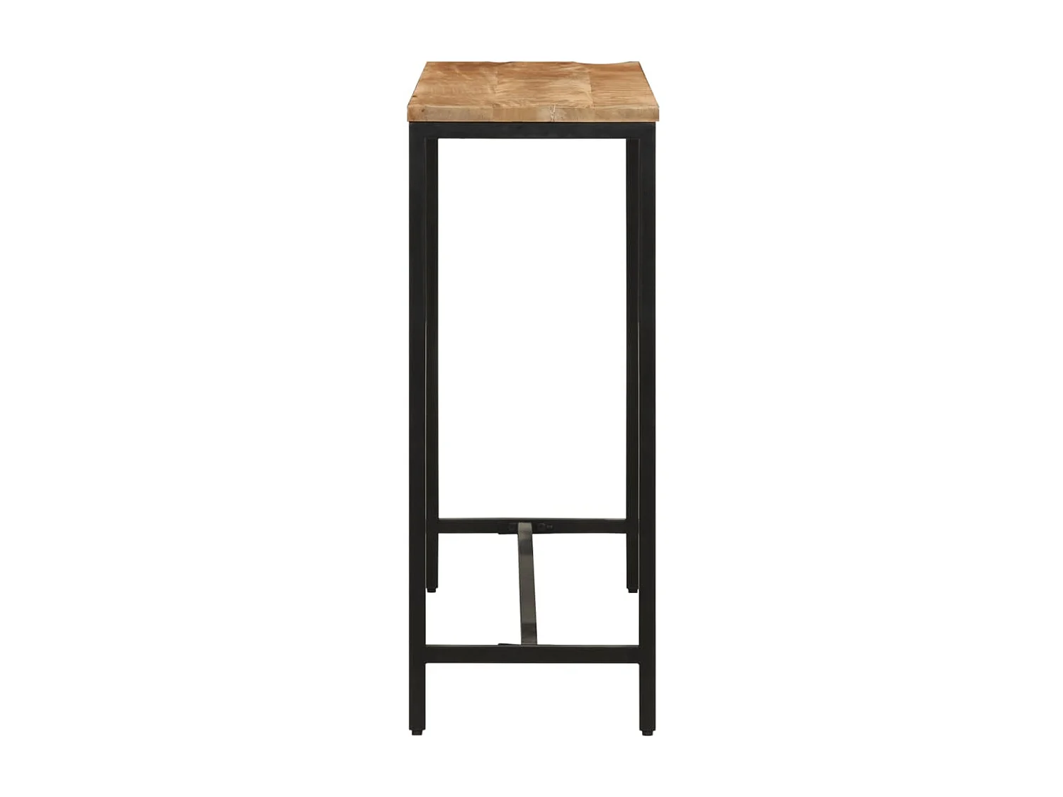 Wandtafel 110x30x75 cm massief ruw mangohout en ijzer BE290483