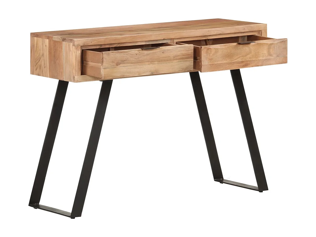 Table console 100x35x76 cm Bois d'acacia avec bord naturel FR68468