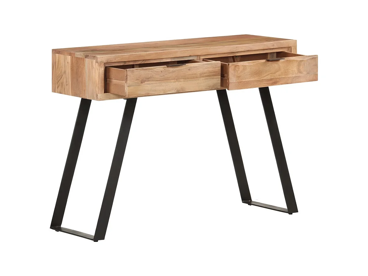 Table console 100x35x76 cm Bois d'acacia avec bord naturel FR68468
