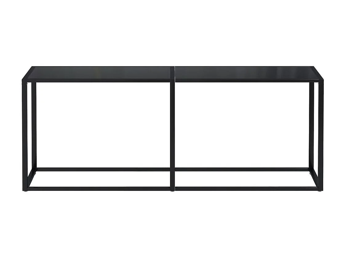 Table console Noir 200x35x75,5 cm Verre trempé FR71093