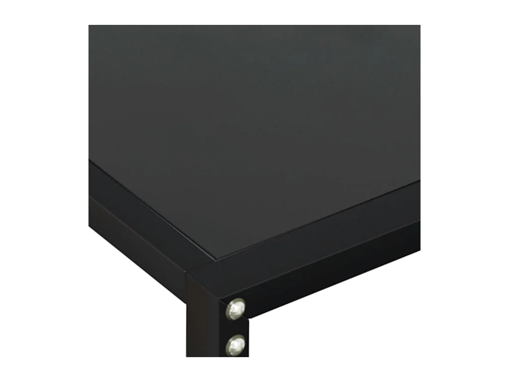 Wandtafel 200x35x75,5 cm gehard glas zwart BE464529