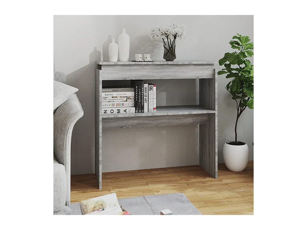 Table console Sonoma gris 80x30x80 cm Bois d'ingénierie FR36165