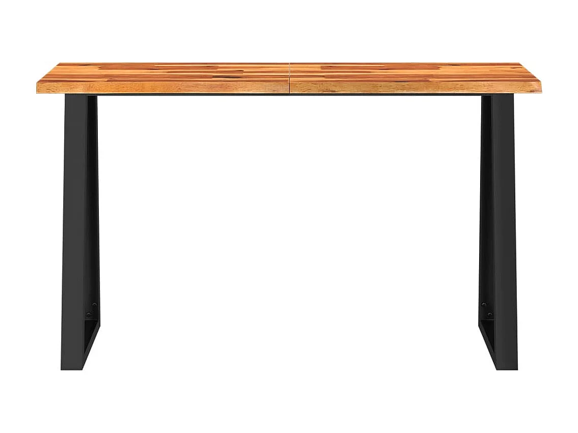 Mesa consola con borde vivo madera maciza acacia 140x40x80 cm ES525679