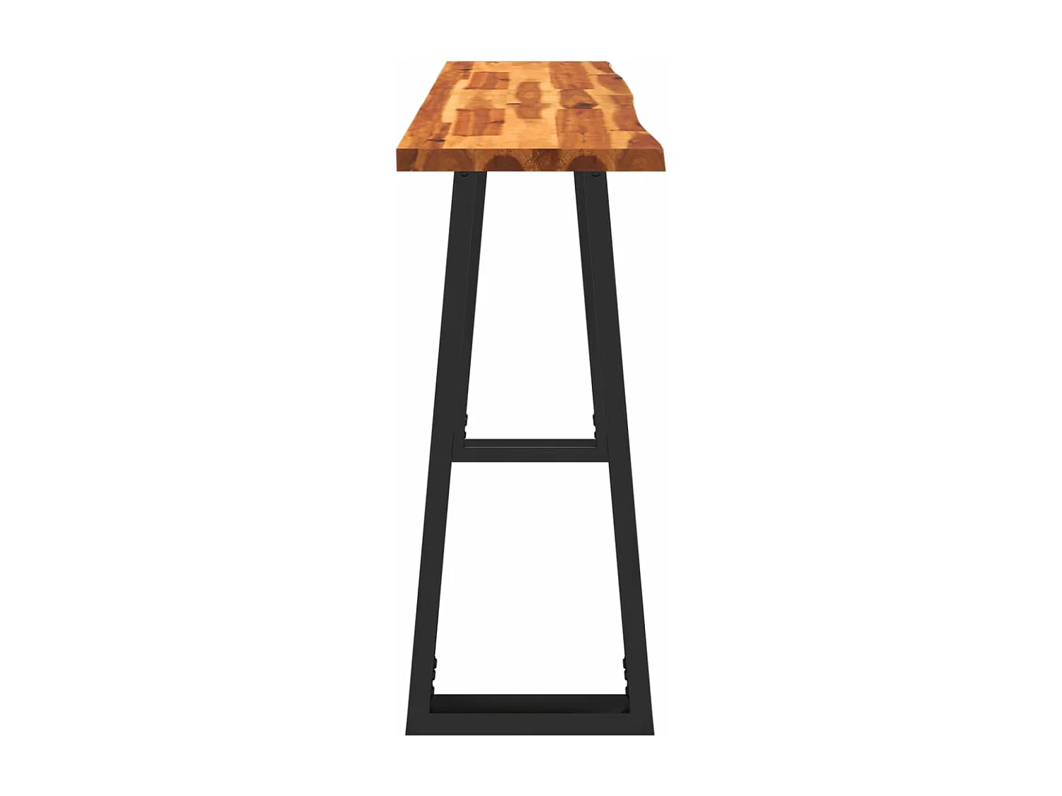 Mesa consola con borde vivo madera maciza acacia 140x40x80 cm ES525679