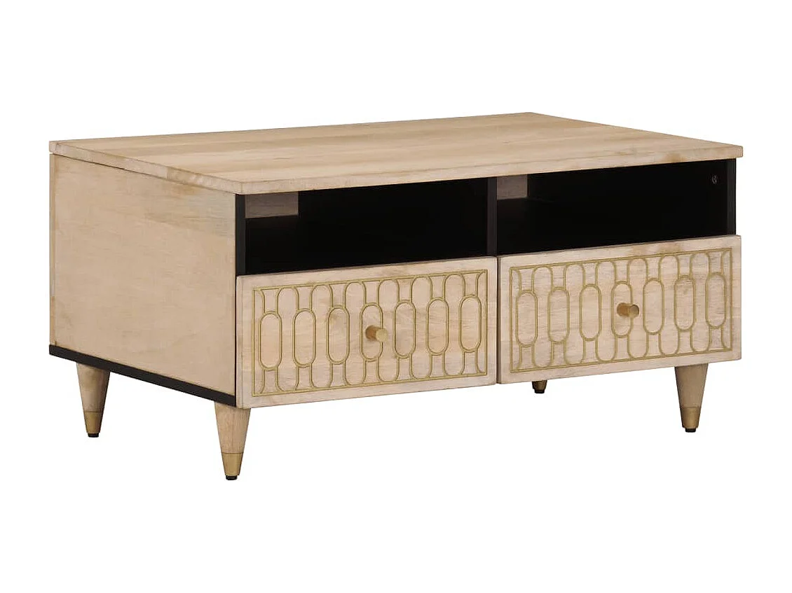 Table basse 80x54x40 cm bois de manguier massif FR55100