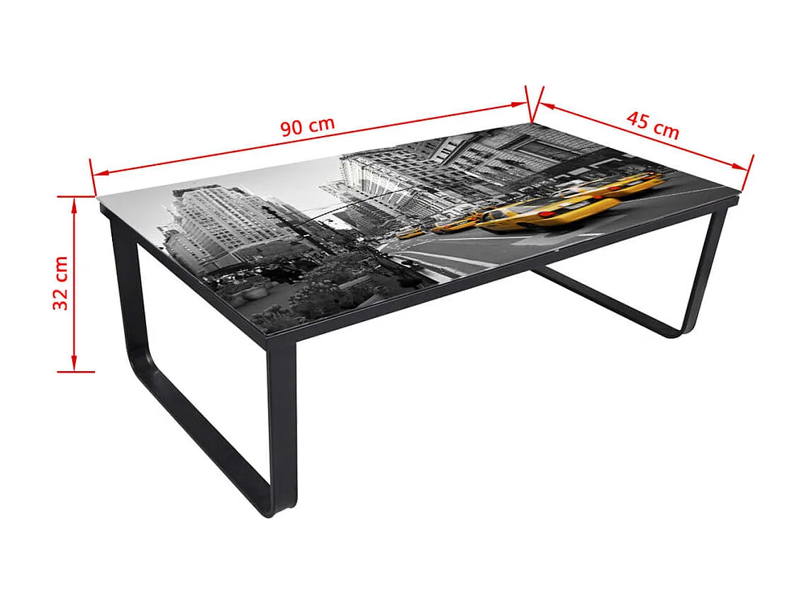 Table basse avec dessus de table rectangulaire FR96998