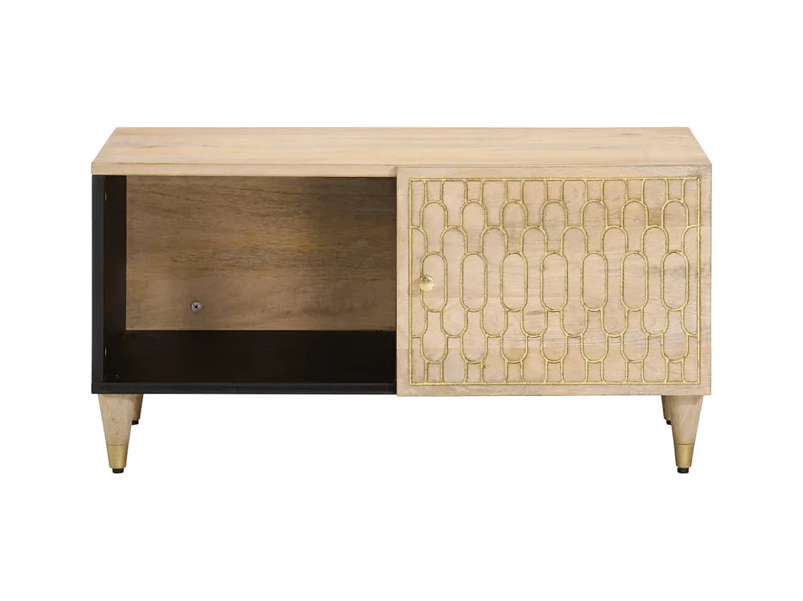 Table basse 80x50x40 cm bois de manguier massif FR26516