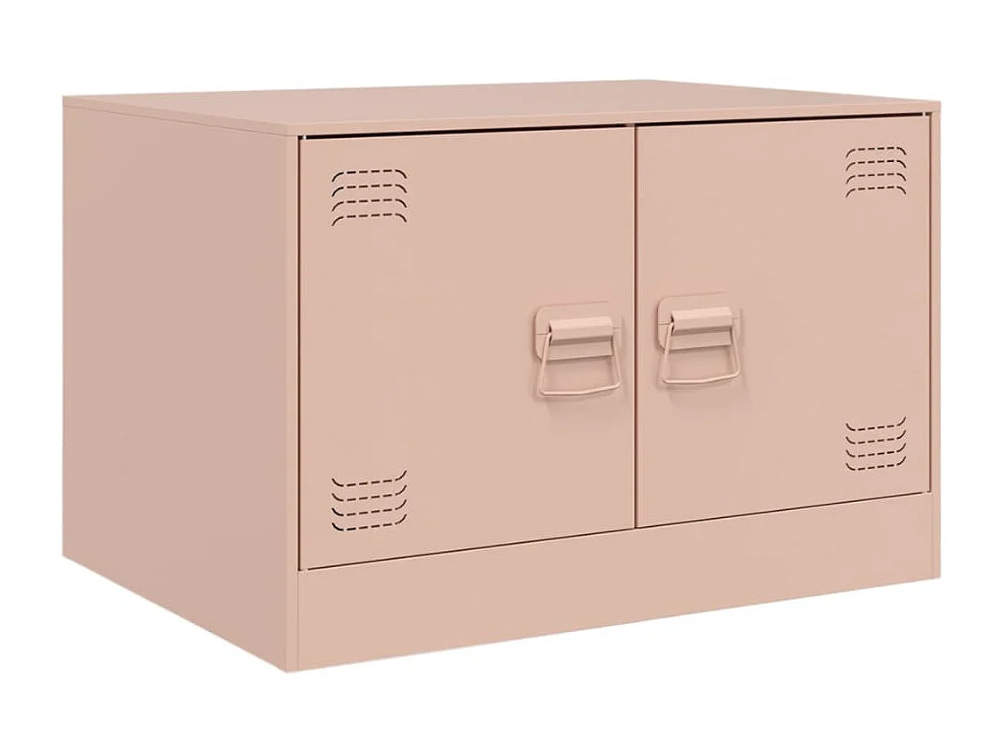 Table basse rose 67x50x44 cm acier FR80227