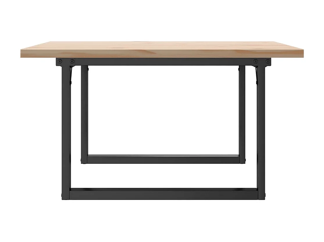 Mesa de centro estrutura em O 90x90x45,5 cm pinho/ferro fundido PT314594