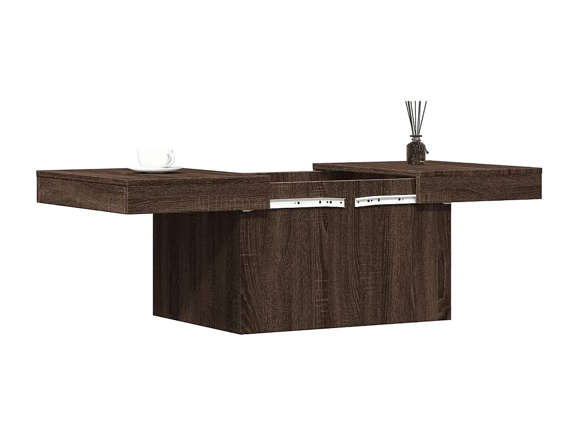 Mesa de centro madera de ingeniería marrón roble 100x55x40 cm ES822616