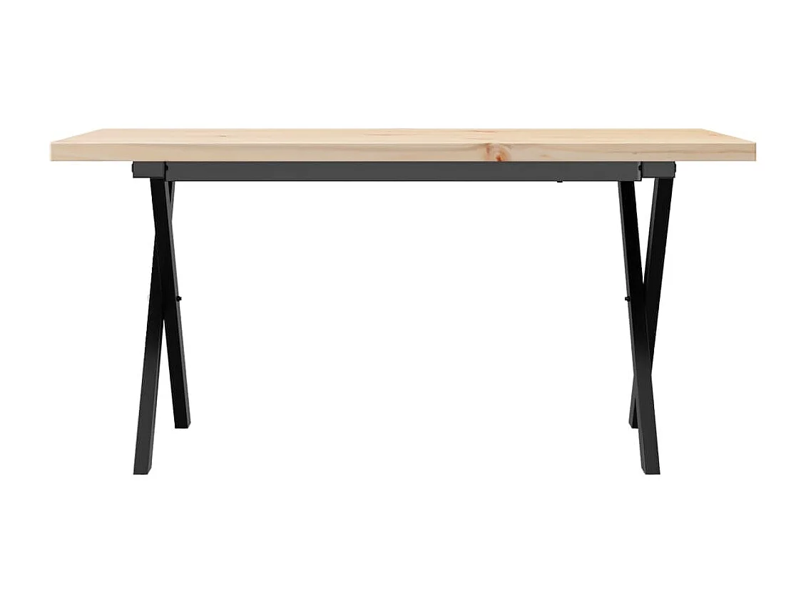 Mesa de centro estrutura em X 90x40x45,5 cm pinho/ferro fundido PT814660