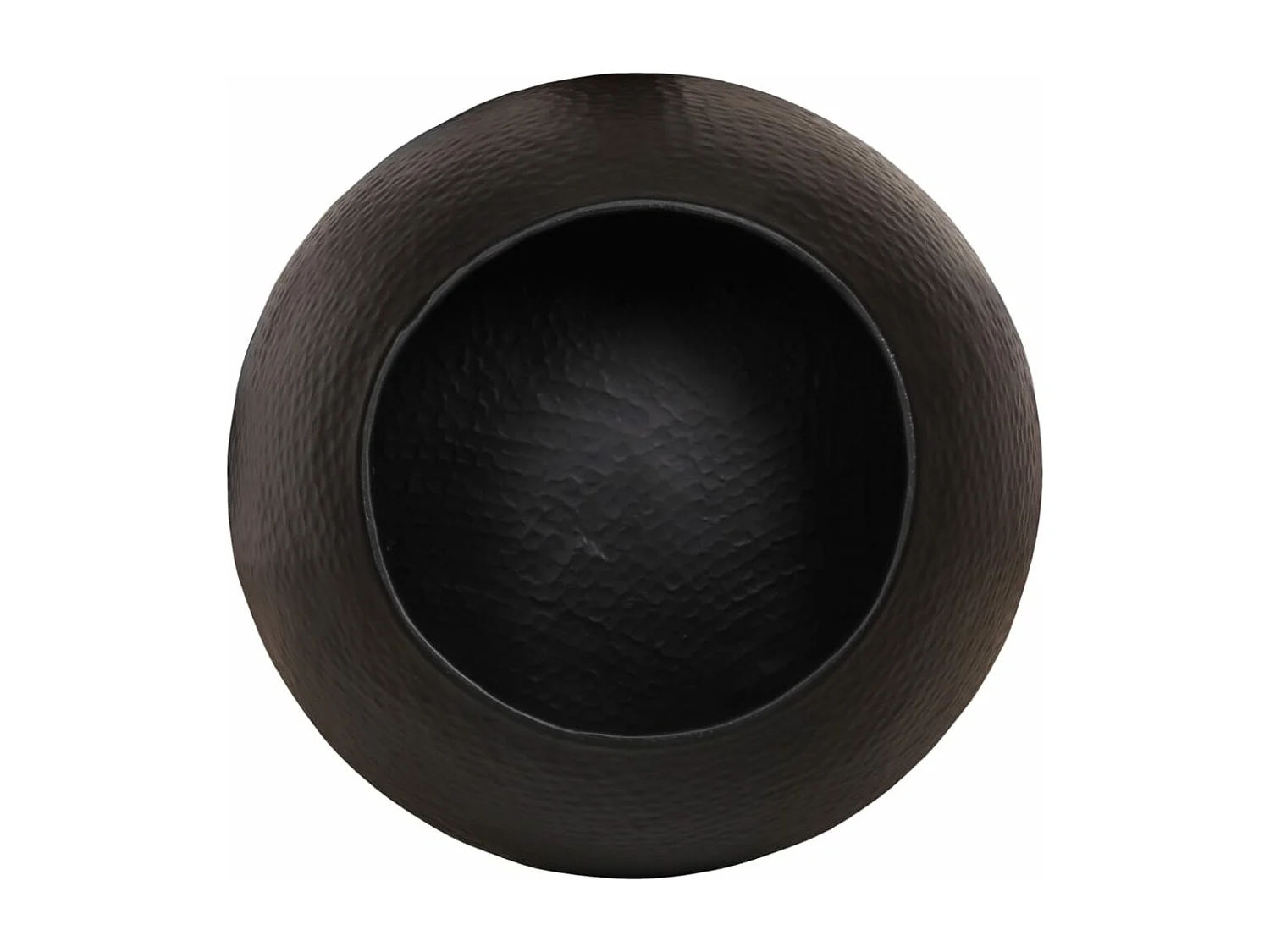 Table basse martelée en aluminium Ø 50x30 cm noir FR88924