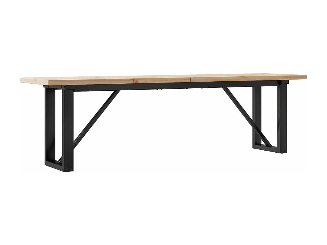 Salontafel O-frame 160x40x45,5 cm grenenhout en gietijzer BE202027