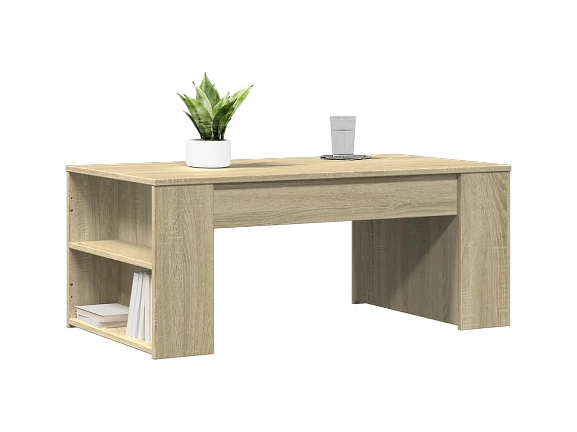 Table basse chêne sonoma 102x55x42 cm bois d'ingénierie FR42410