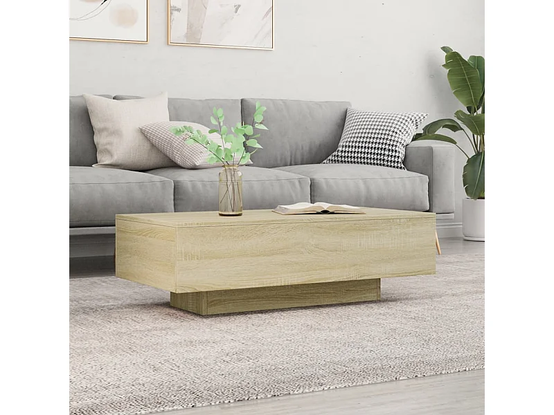 Table basse chêne sonoma 100x49,5x31 cm bois d'ingénierie FR92491