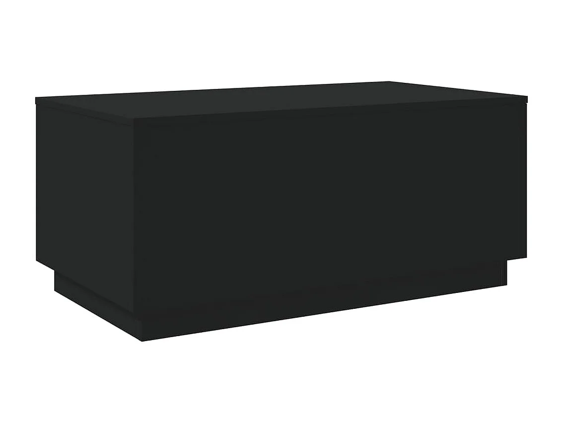 Mesa de centro con luces LED negro 90x50x40 cm ES673606