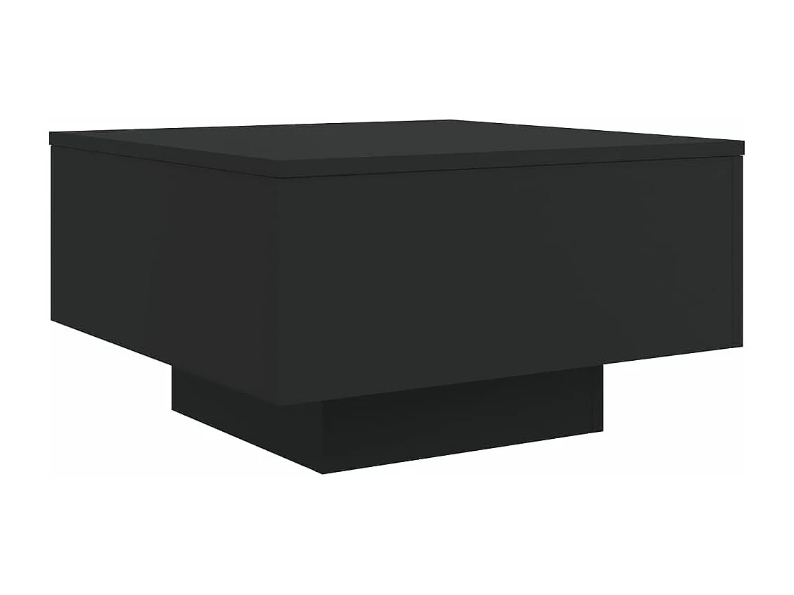 Mesa de centro con luces LED negro 55x55x31 cm ES710688