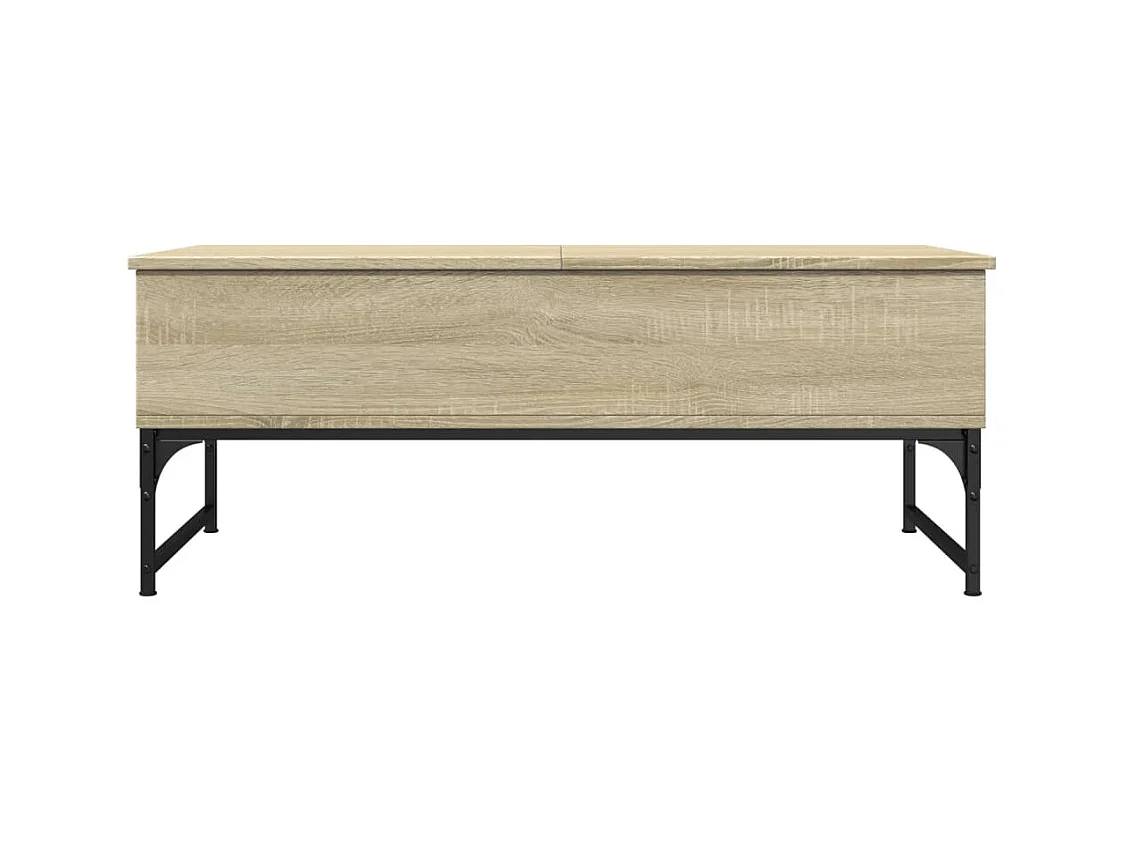 Salontafel 100x50x40 cm bewerkt hout en metaal sonoma eiken BE782570