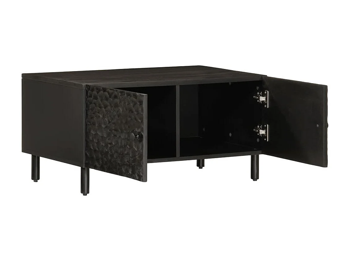 Mesa de centro 80x50x40 cm madeira de mangueira maciça preto PT312017