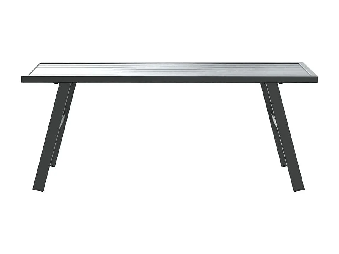 Table basse de jardin noir 90x45x35 cm acier enduit de poudre FR45152