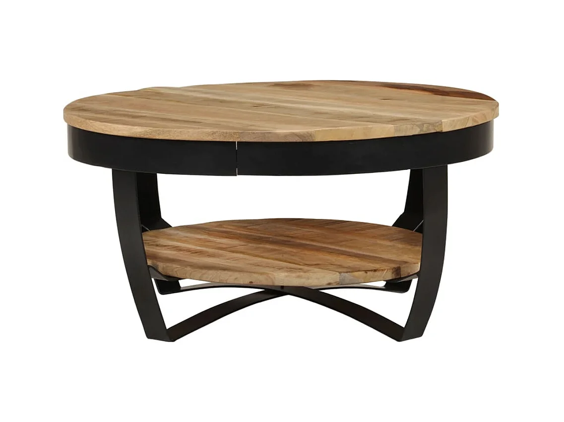 Table basse Bois massif de manguier brut 65x32 cm FR94668