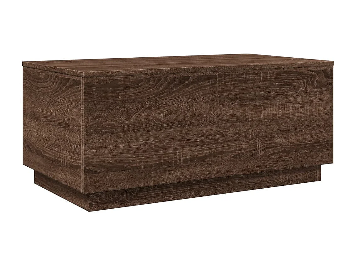 Mesa de centro com luzes LED 90x50x40 cm carvalho castanho PT196993