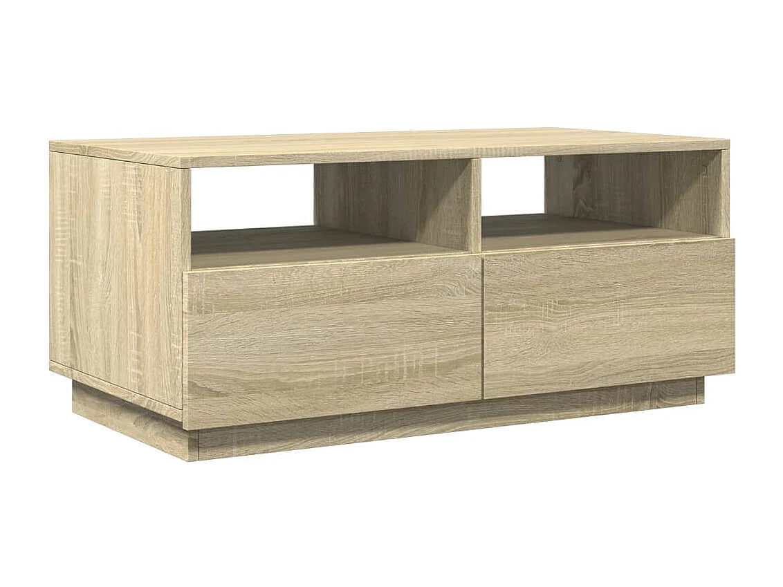 Mesa de centro com luzes LED 90x49x40 cm carvalho sonoma PT447007