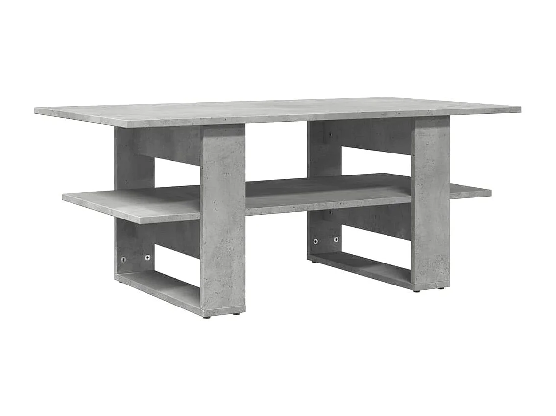 Table basse gris béton 102x55x42 cm bois d'ingénierie FR17502