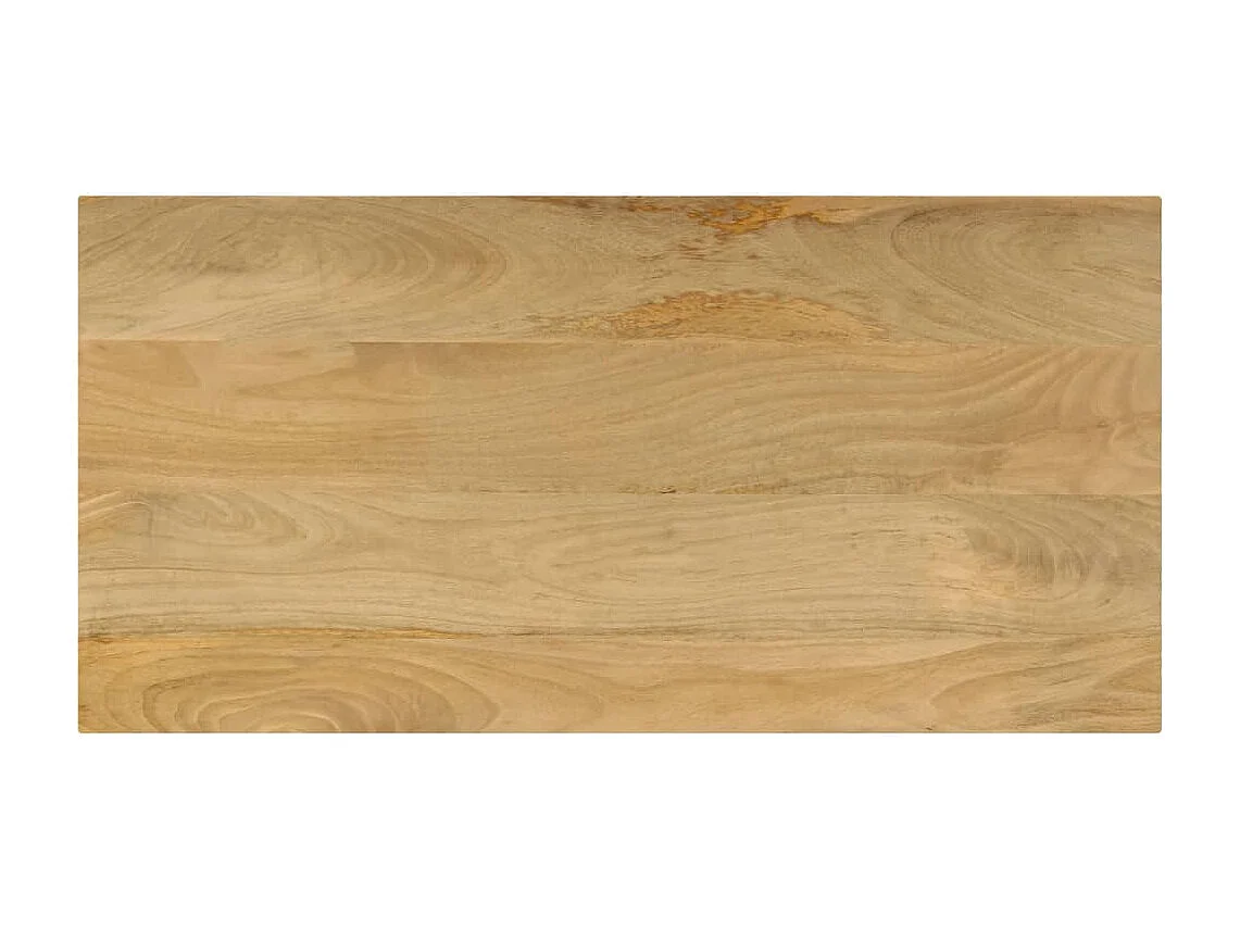 Table basse 100x50x35 cm Bois de manguier solide et acier FR34306