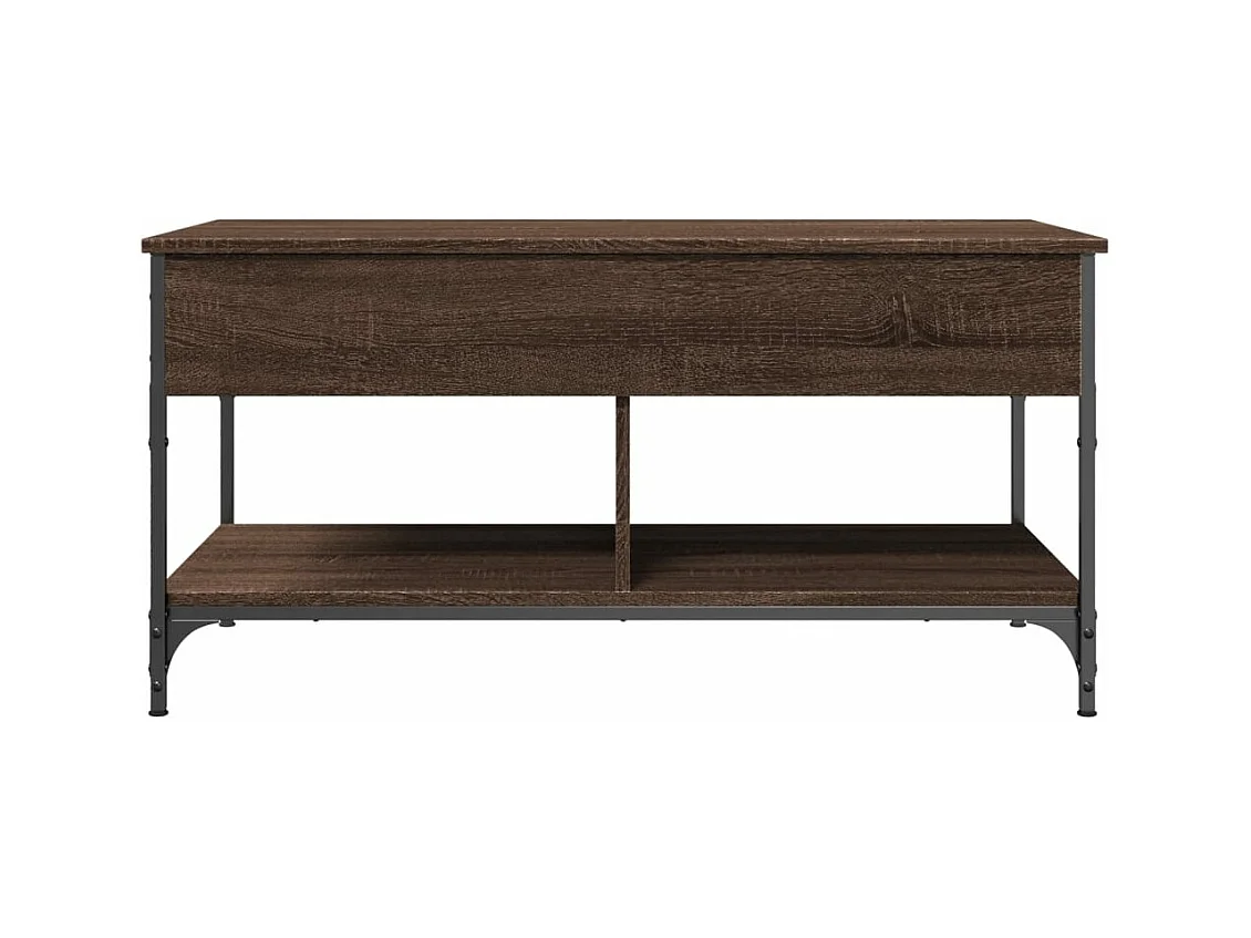 Salontafel 100x50x50 cm bewerkt hout en metaal bruineikenkleur BE266805