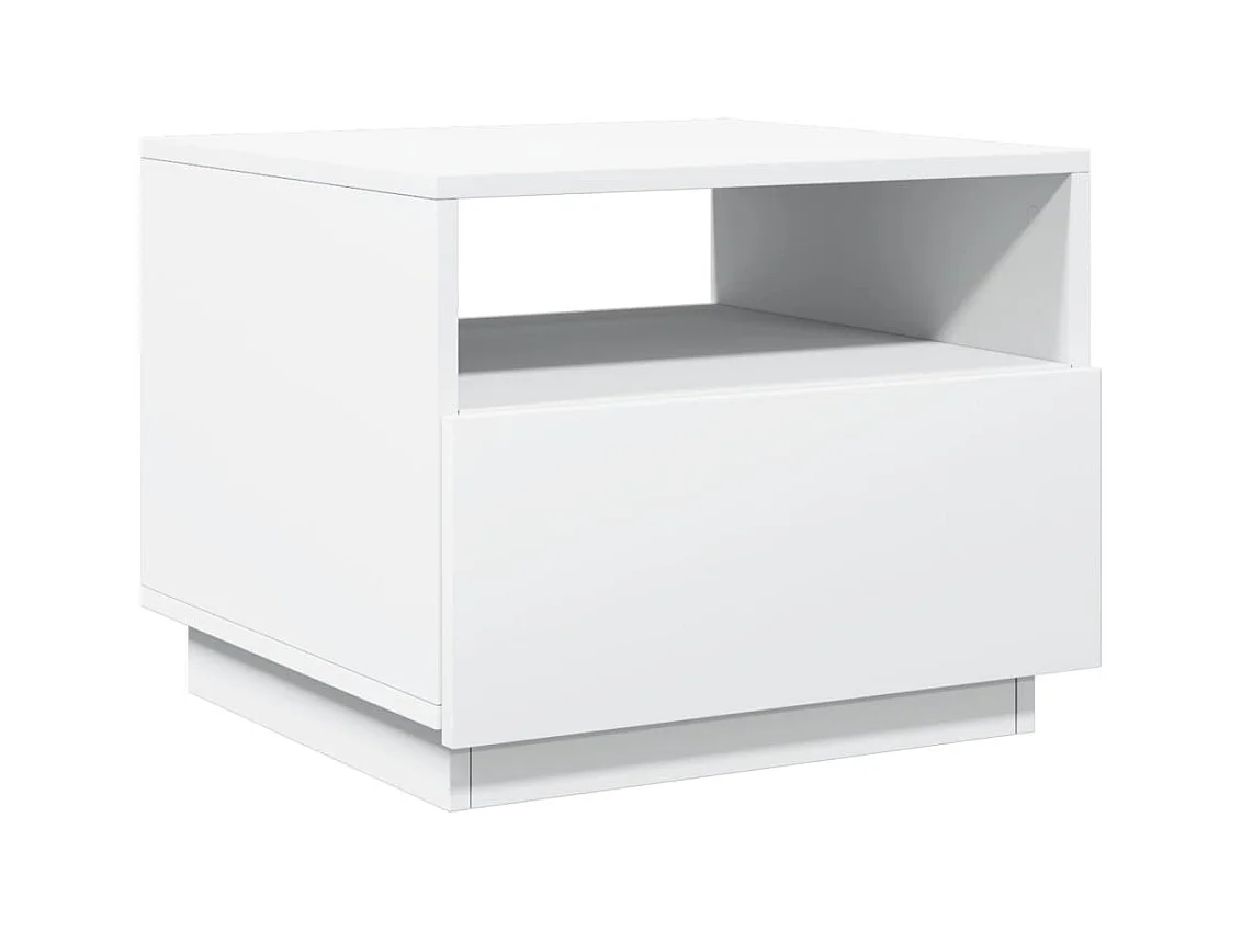 Table basse avec lumières LED blanc 50x49x40 cm FR89914