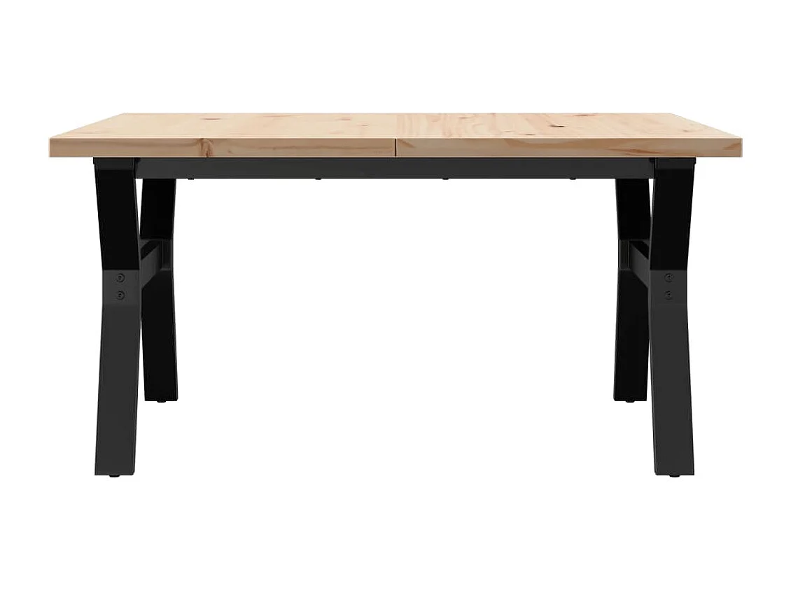 Mesa de centro estrutura em Y 90x90x45,5 cm pinho/ferro fundido PT941336