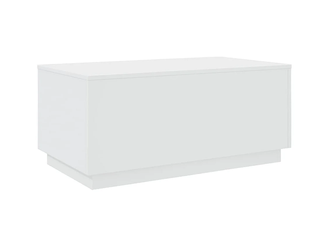 Table basse avec lumières LED blanc 90x50x40 cm FR92465