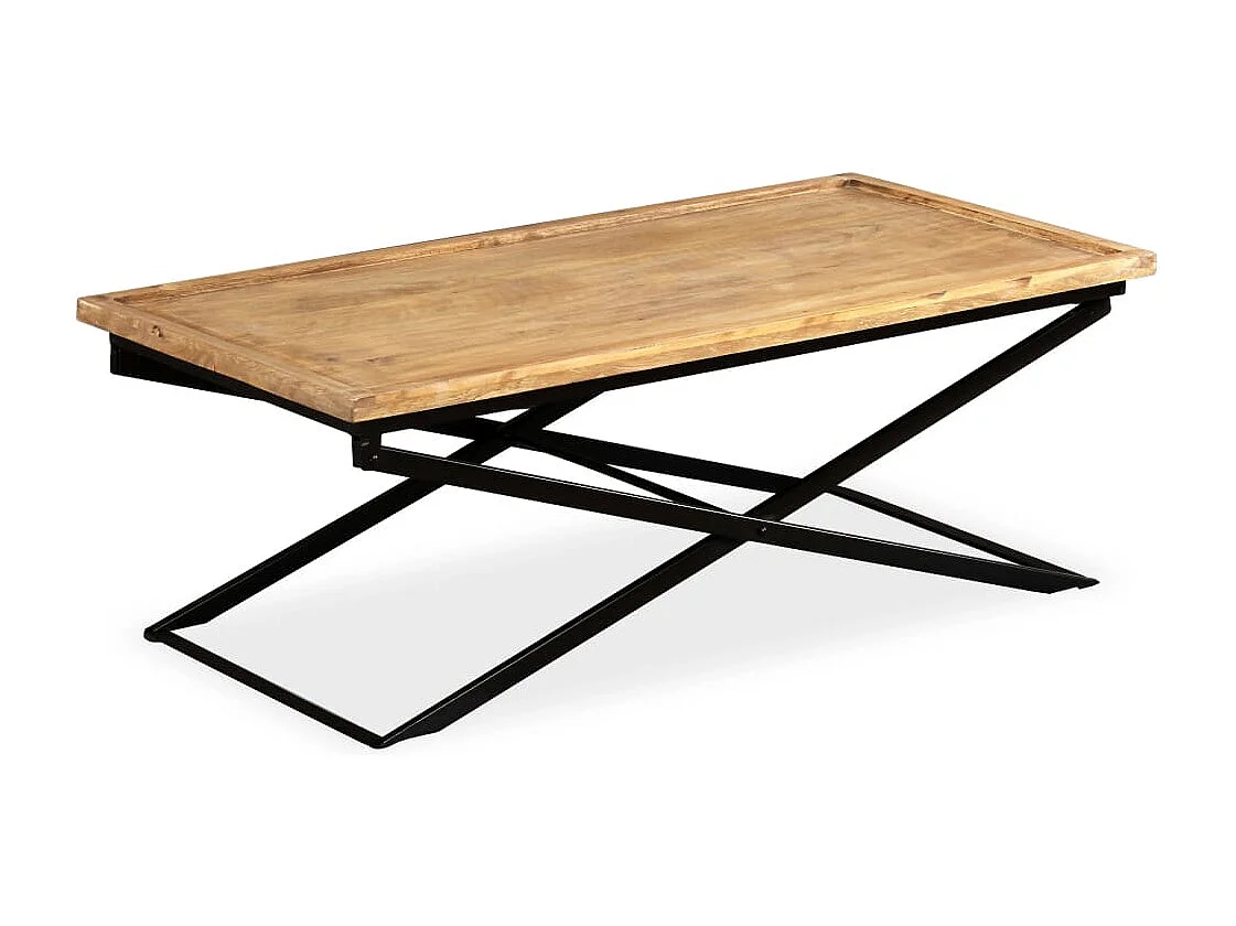 Table basse Bois de manguier massif 110x55x42 cm FR92379