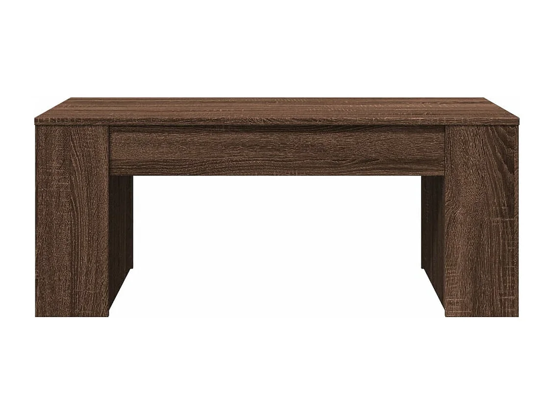 Table basse chêne marron 102x55x42 cm bois d'ingénierie FR69161
