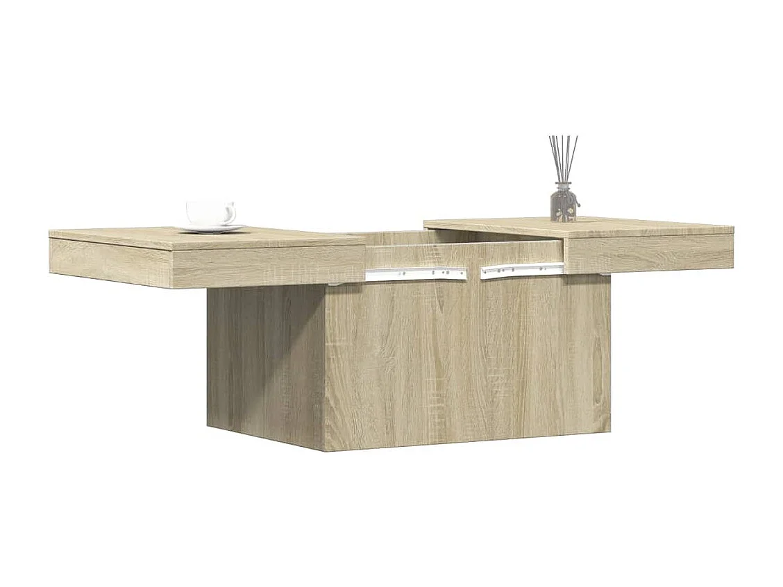 Salontafel 100x55x40 cm bewerkt hout sonoma eikenkleurig BE620754