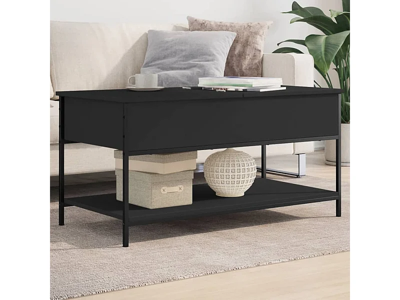 Mesa de centro 100x50x50 cm derivados de madeira/metal preto PT500944