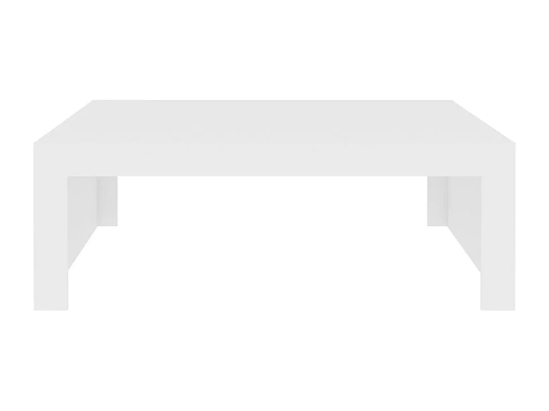 Table basse blanc 100x100x35 cm bois d'ingénierie FR48125