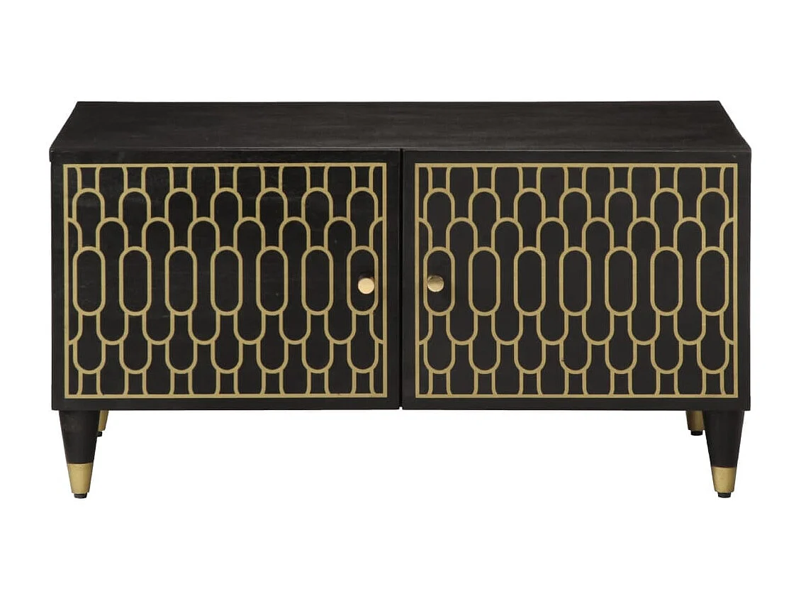 Mesa de centro de madera maciza de mango 80x50x40 cm ES891327