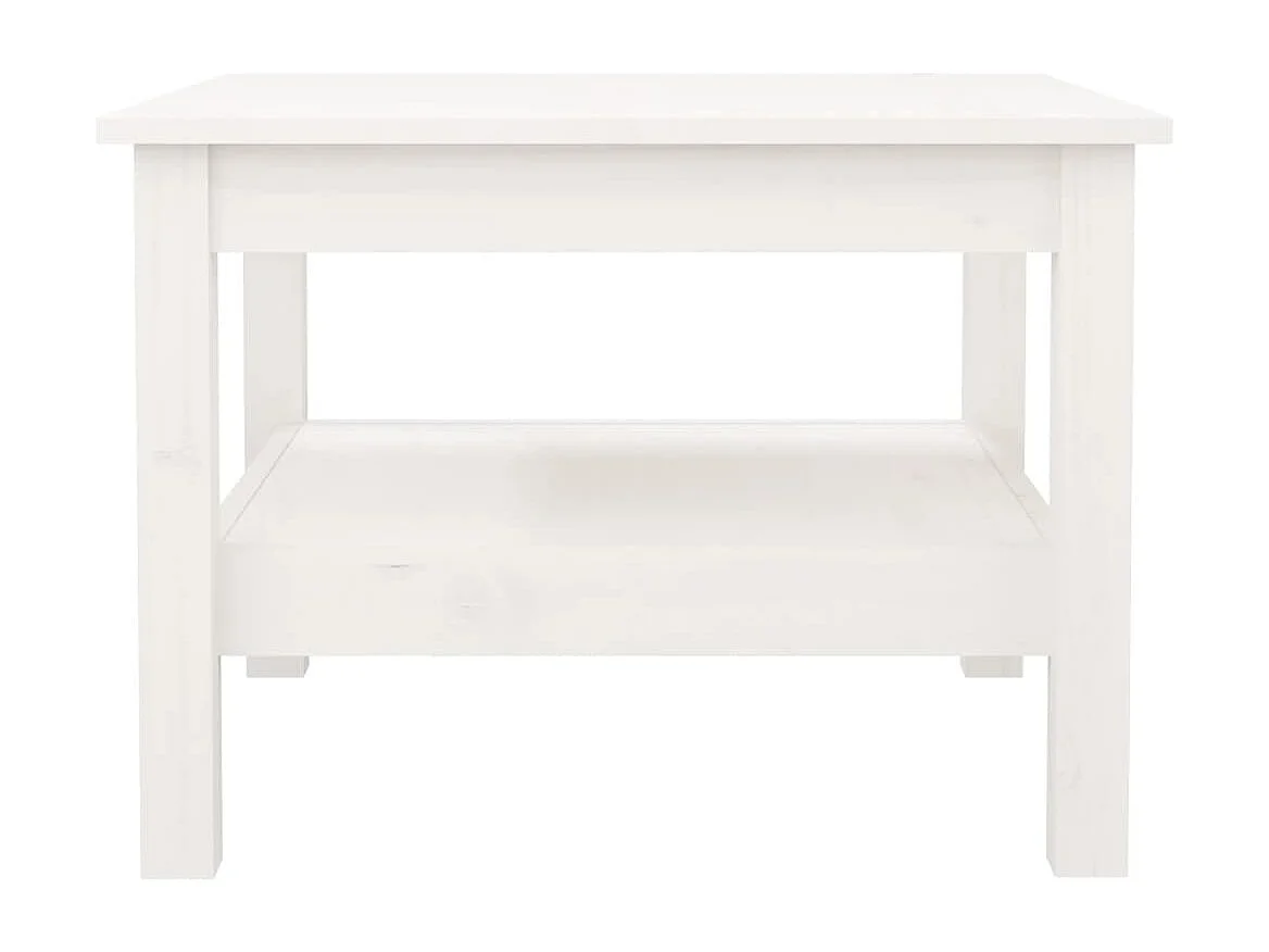 Salontafel 55x55x40 cm massief grenenhout wit BE927225