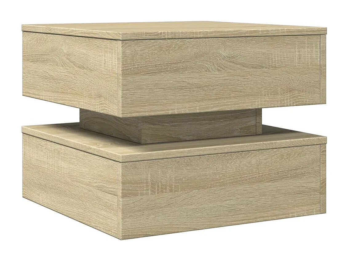 Salontafel met LED-verlichting 50x50x40 cm sonoma eiken BE964185