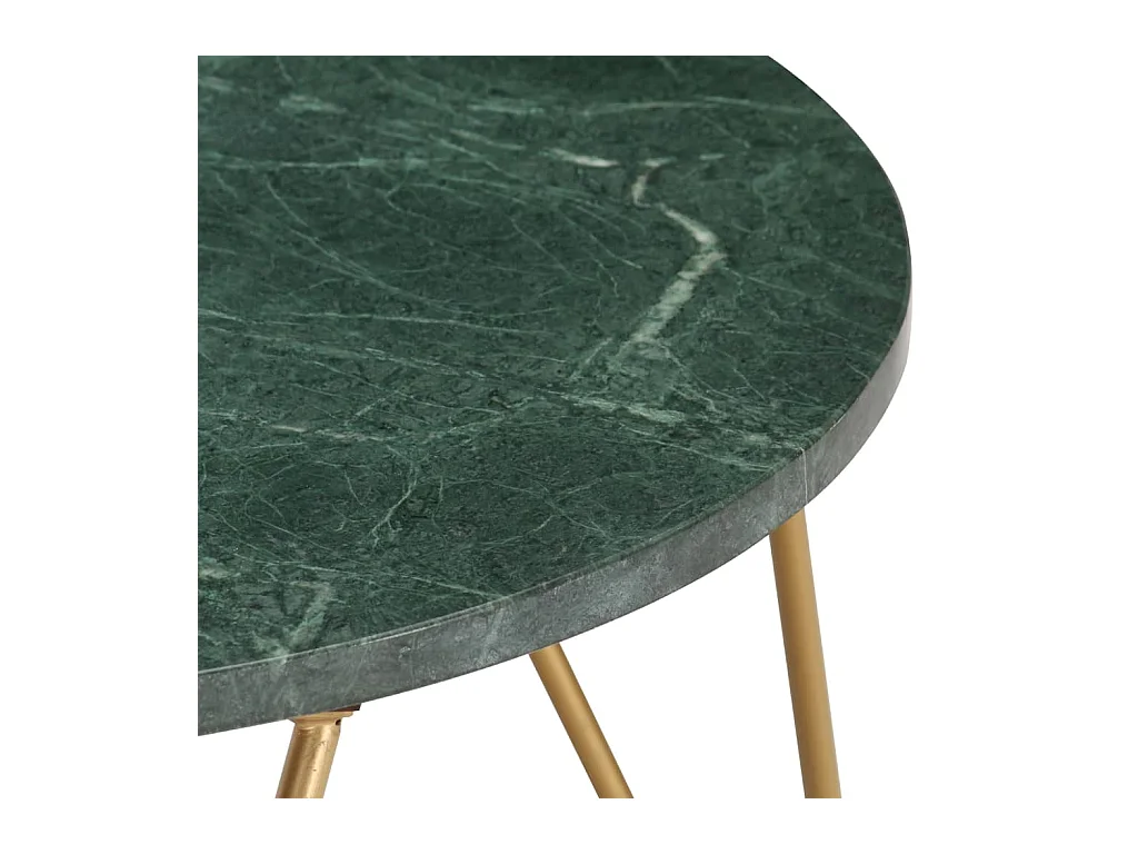 Mesa centro 65x65x42cm pedra genuína textura mármore verde PT393539