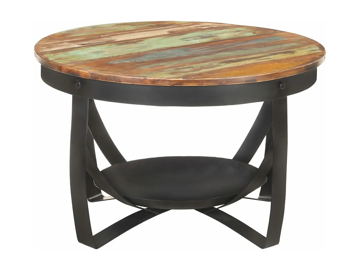 Mesa de centro Ø68x43 cm madeira recuperada maciça PT932400