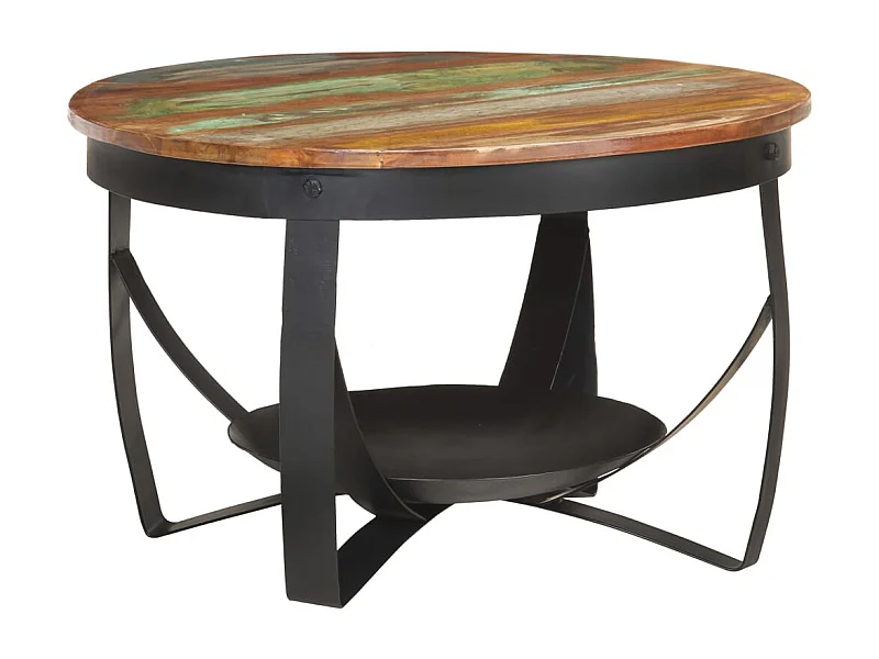 Salontafel Ø 68x43 cm massief gerecycled hout BE423517